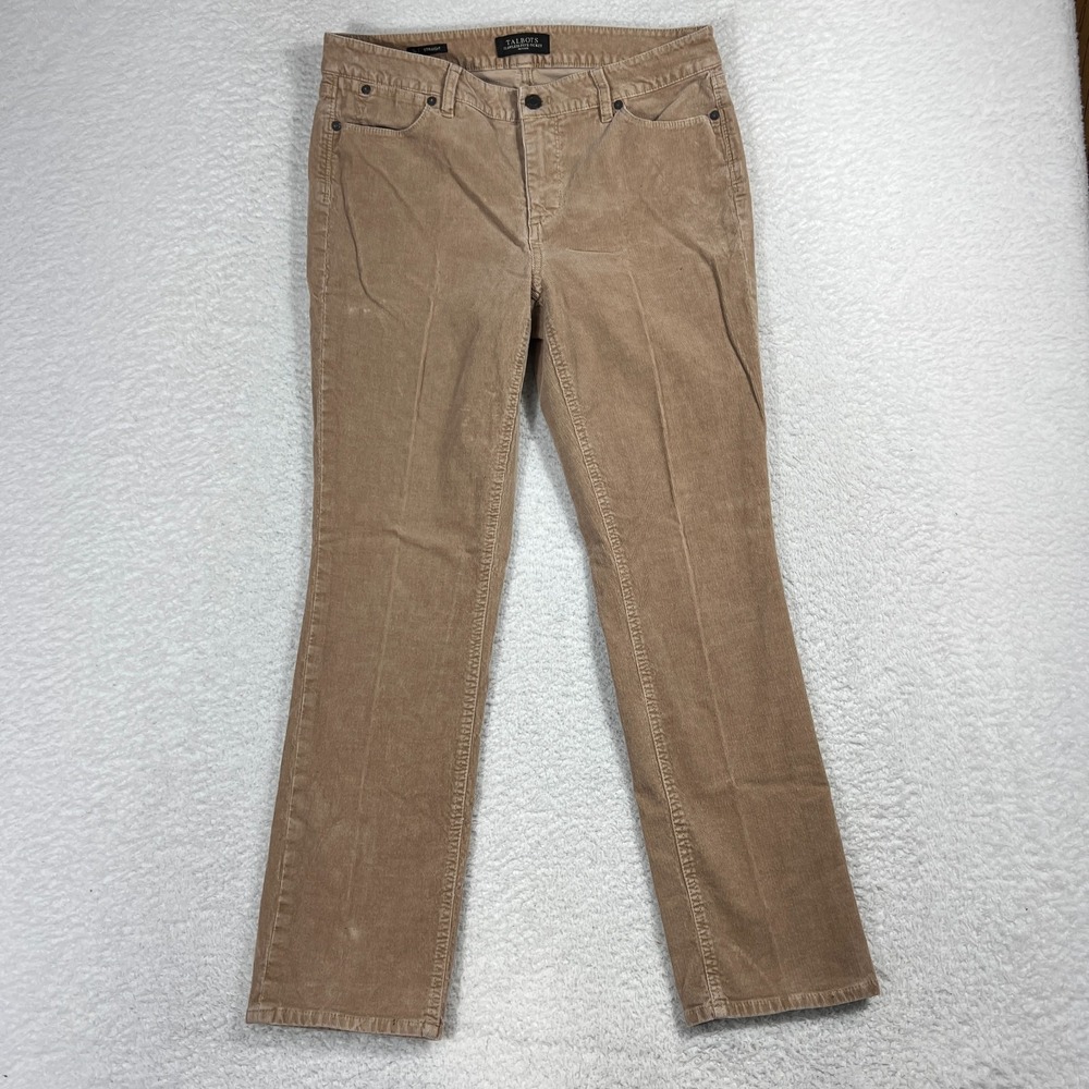 Talbots Womens Jeans Tan 8p (31x27) Flawless Five Pocket Straight Corduroy
